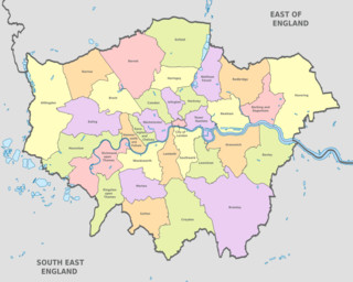 Plano de distritos (boroughs) de Londres