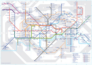 Plano de la red TFL de metro de Londres