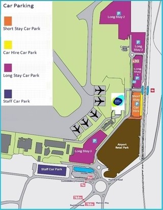 Plano de la terminal y el aeropuerto Londres Southend (SEN)