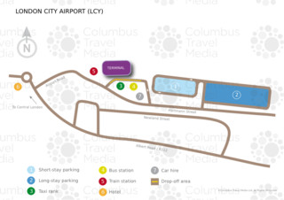 Plano de la terminal y el aeropuerto Londres City (LCY)