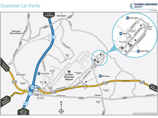 Plano de la terminal y el aeropuerto Londres Stansted (STN)