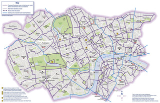 Plano de carriles bici de Londres