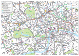 Plano de la red de autobus del centro de Londres